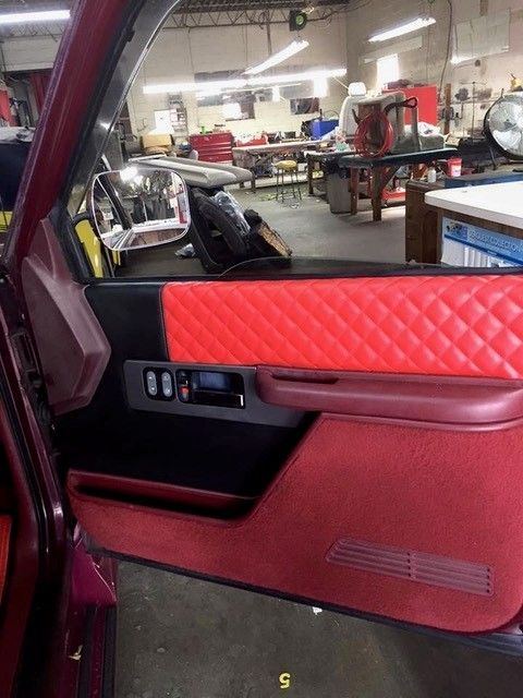 Matching diamond-stitched door panel