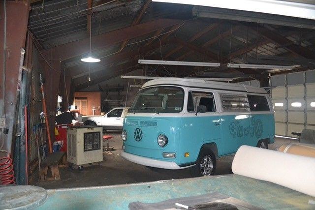 Van in the bay for a full interior