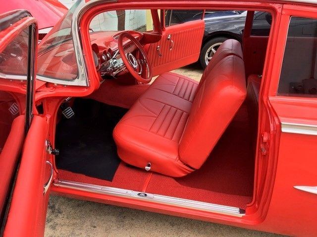 Red interior with doors open